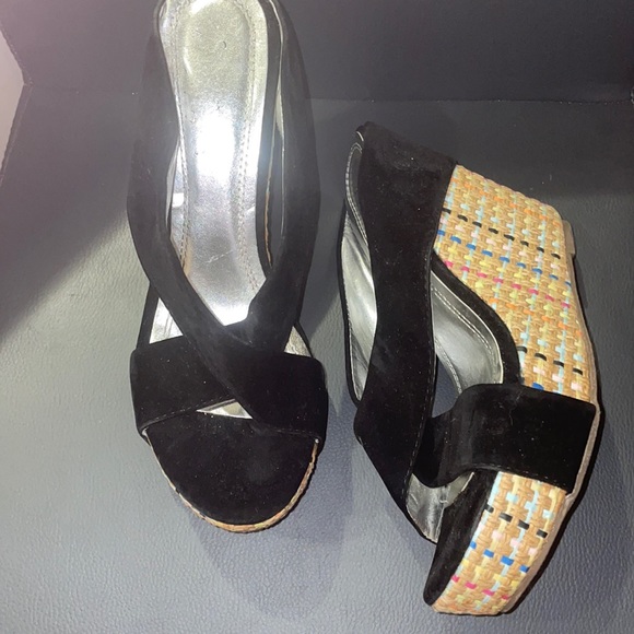 Sugar House Shoes - Wedges w/ Rainbow Colored Bottom Size 9